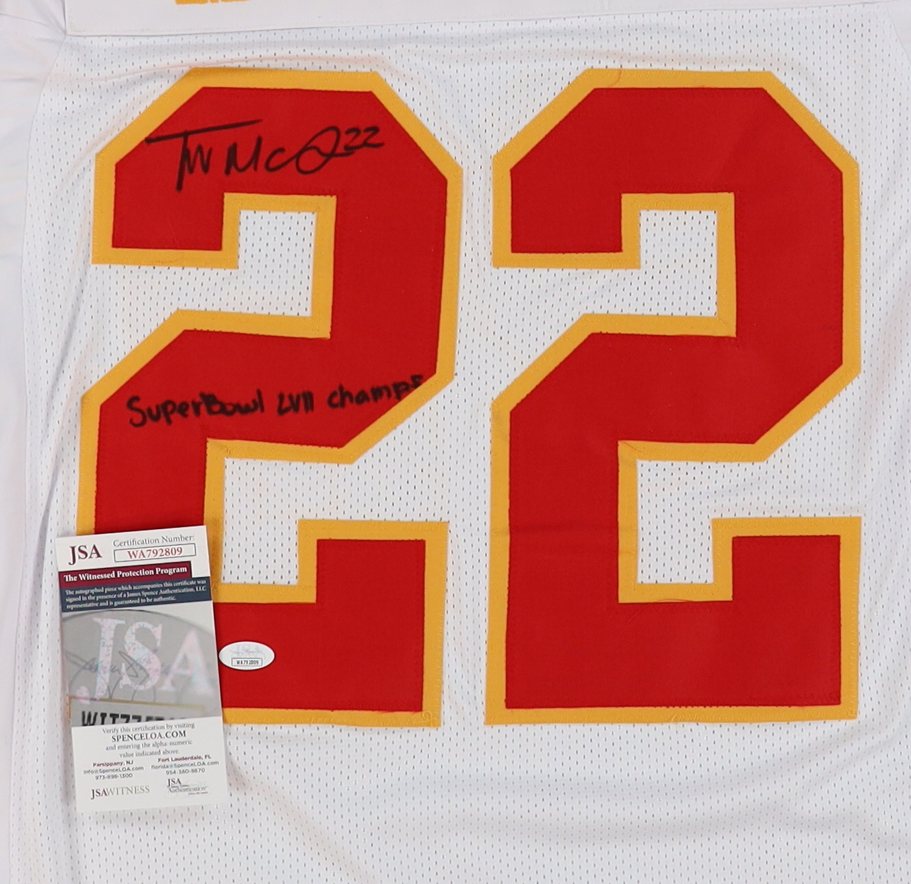 Trent McDuffie Signed Jersey Inscribed "Super Bowl LVII Champs" (JSA) at PristineAuction.com Trent McDuffie Signed Jersey Inscribed "Super Bowl LVII Champs" (JSA) at PristineAuction.com