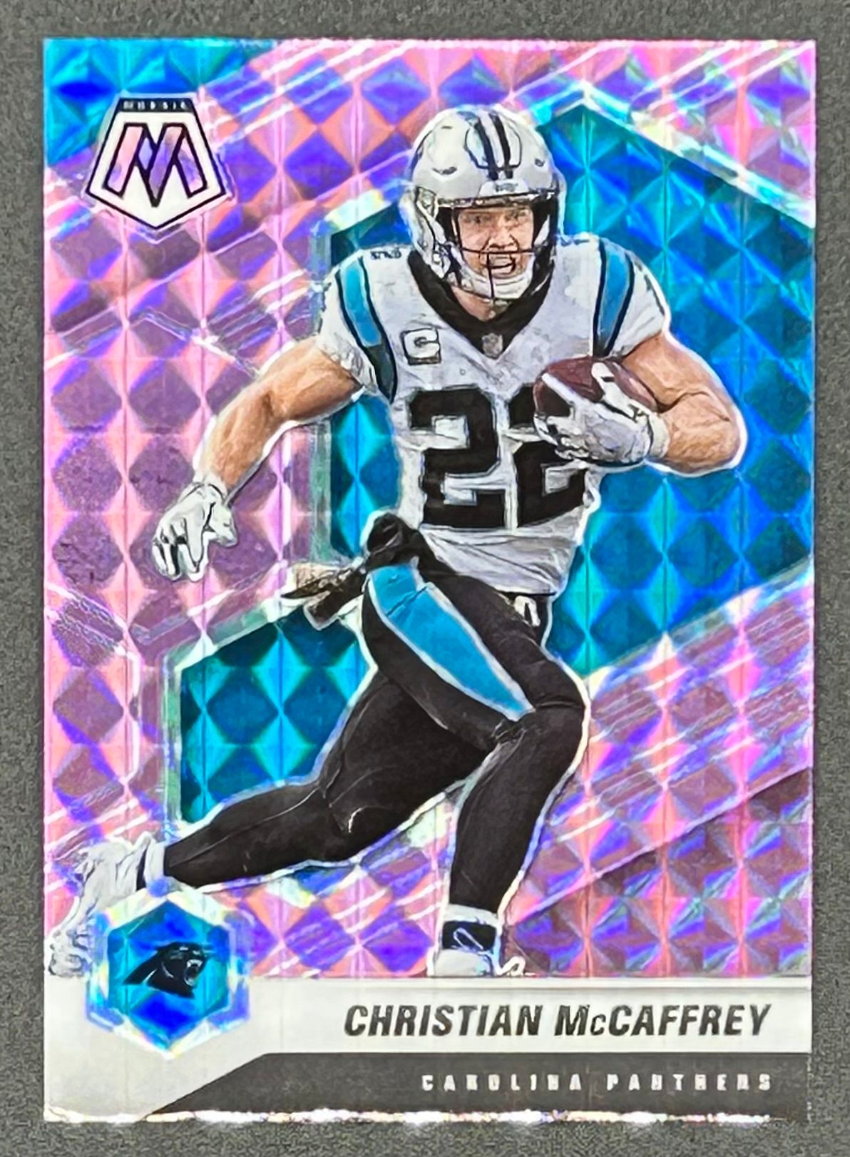 Christian McCaffrey 2020 Panini Mosaic Mosaic Purple #36 #45/49 at PristineAuction.com Christian McCaffrey 2020 Panini Mosaic Mosaic Purple #36 #45/49 at PristineAuction.com