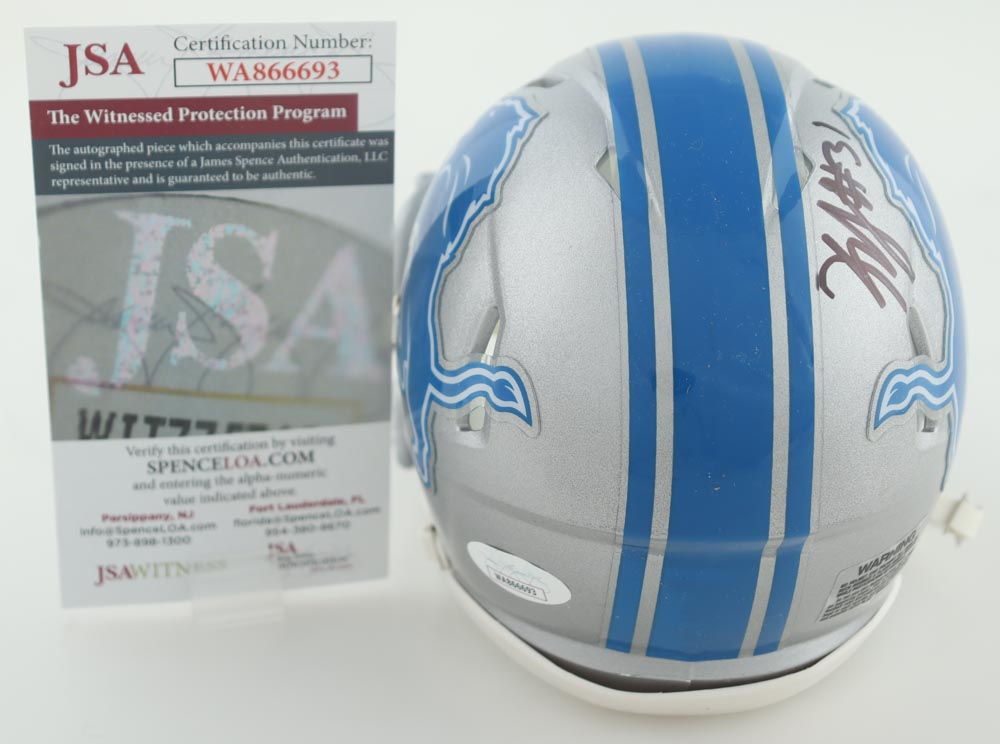 Kerby Joseph Signed Lions Speed Mini Helmet (JSA) at PristineAuction.com Kerby Joseph Signed Lions Speed Mini Helmet (JSA) at PristineAuction.com