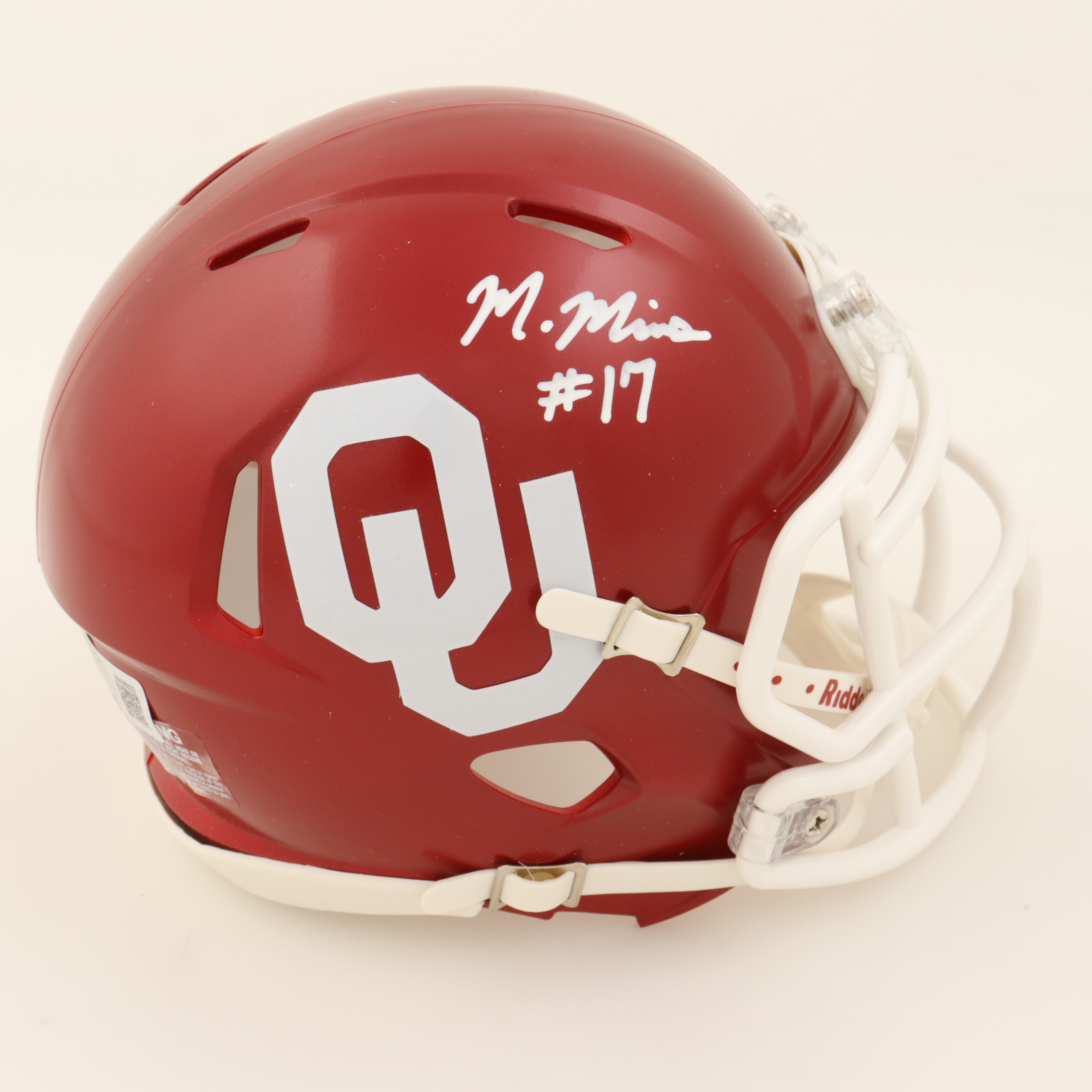 Marvin Mims Signed Oklahoma Sooners Speed Mini Helmet (Beckett) at PristineAuction.com Marvin Mims Signed Oklahoma Sooners Speed Mini Helmet (Beckett) at PristineAuction.com