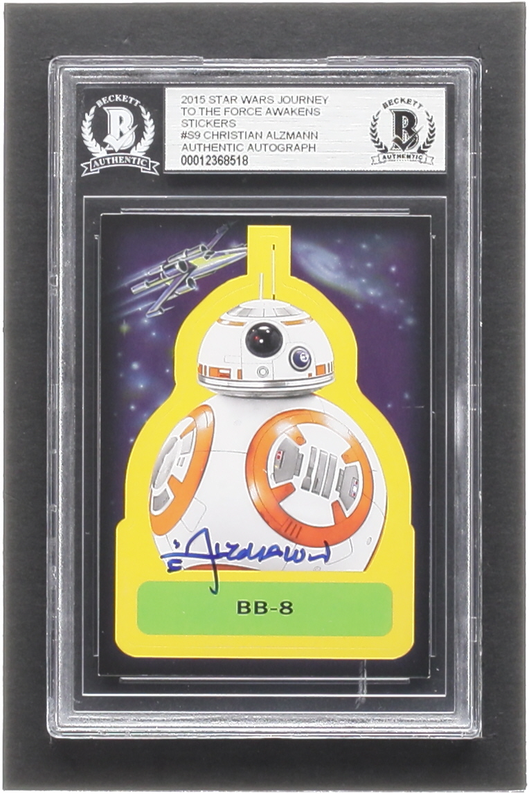 Christian Alzmann Signed BB-8 2015 Star Wars Journey to The Force Awakens Character Stickers #S9 (BGS) at PristineAuction.com Christian Alzmann Signed BB-8 2015 Star Wars Journey to The Force Awakens Character Stickers #S9 (BGS) at PristineAuction.com
