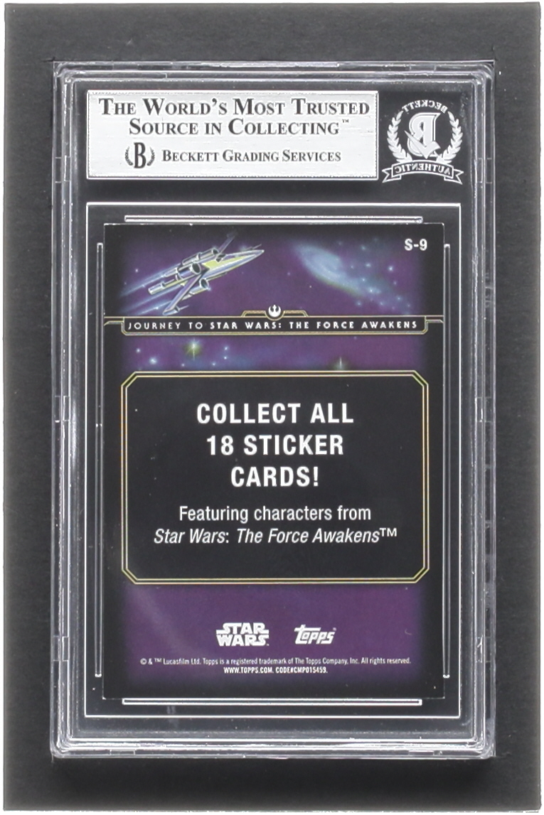 Christian Alzmann Signed BB-8 2015 Star Wars Journey to The Force Awakens Character Stickers #S9 (BGS) at PristineAuction.com Christian Alzmann Signed BB-8 2015 Star Wars Journey to The Force Awakens Character Stickers #S9 (BGS) at PristineAuction.com