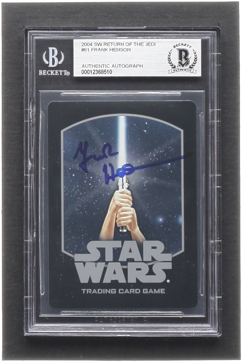 Frank Henson Signed 2004 Star Wars Return of the Jedi #61 Occupied Endor (BGS) at PristineAuction.com Frank Henson Signed 2004 Star Wars Return of the Jedi #61 Occupied Endor (BGS) at PristineAuction.com