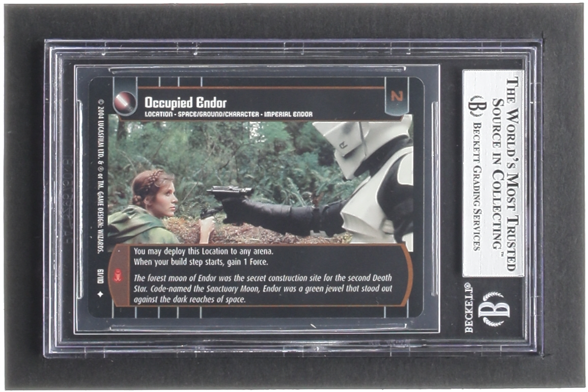 Frank Henson Signed 2004 Star Wars Return of the Jedi #61 Occupied Endor (BGS) at PristineAuction.com Frank Henson Signed 2004 Star Wars Return of the Jedi #61 Occupied Endor (BGS) at PristineAuction.com