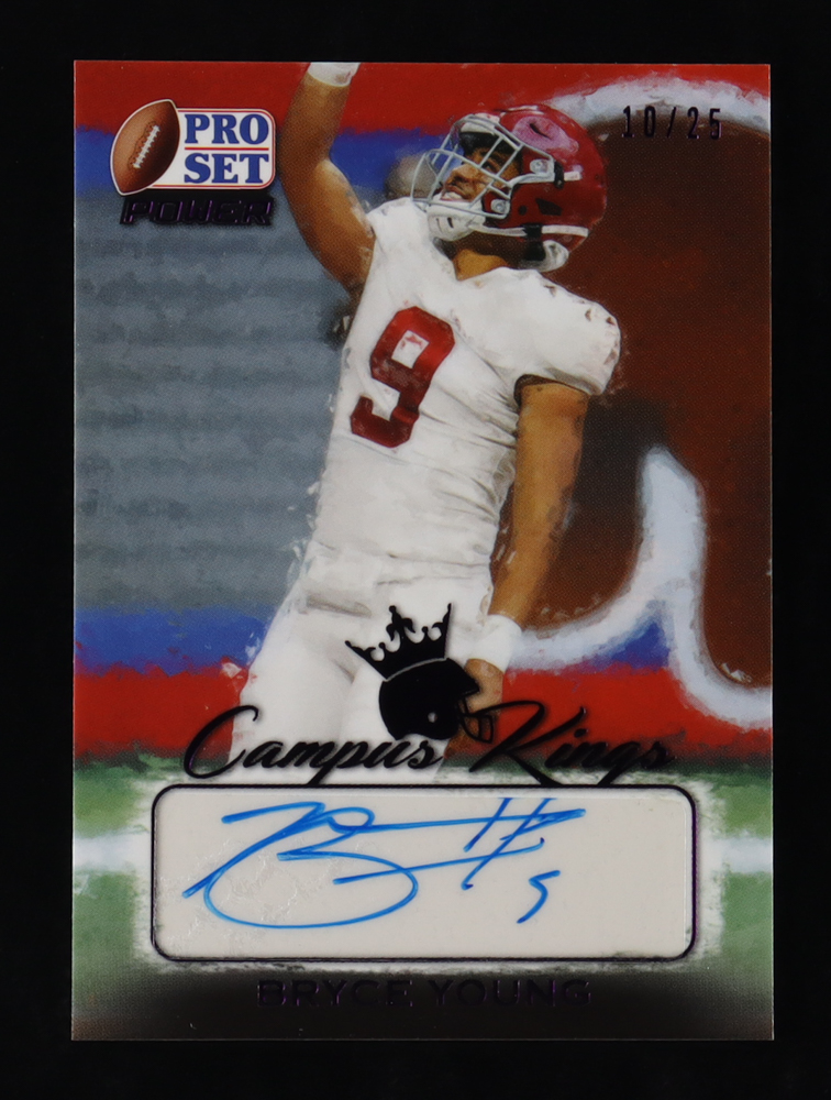 Bryce Young 2021 Leaf Pro Set Power Campus Kings Purple #CKBY1 EXCH #10/25 at PristineAuction.com Bryce Young 2021 Leaf Pro Set Power Campus Kings Purple #CKBY1 EXCH #10/25 at PristineAuction.com