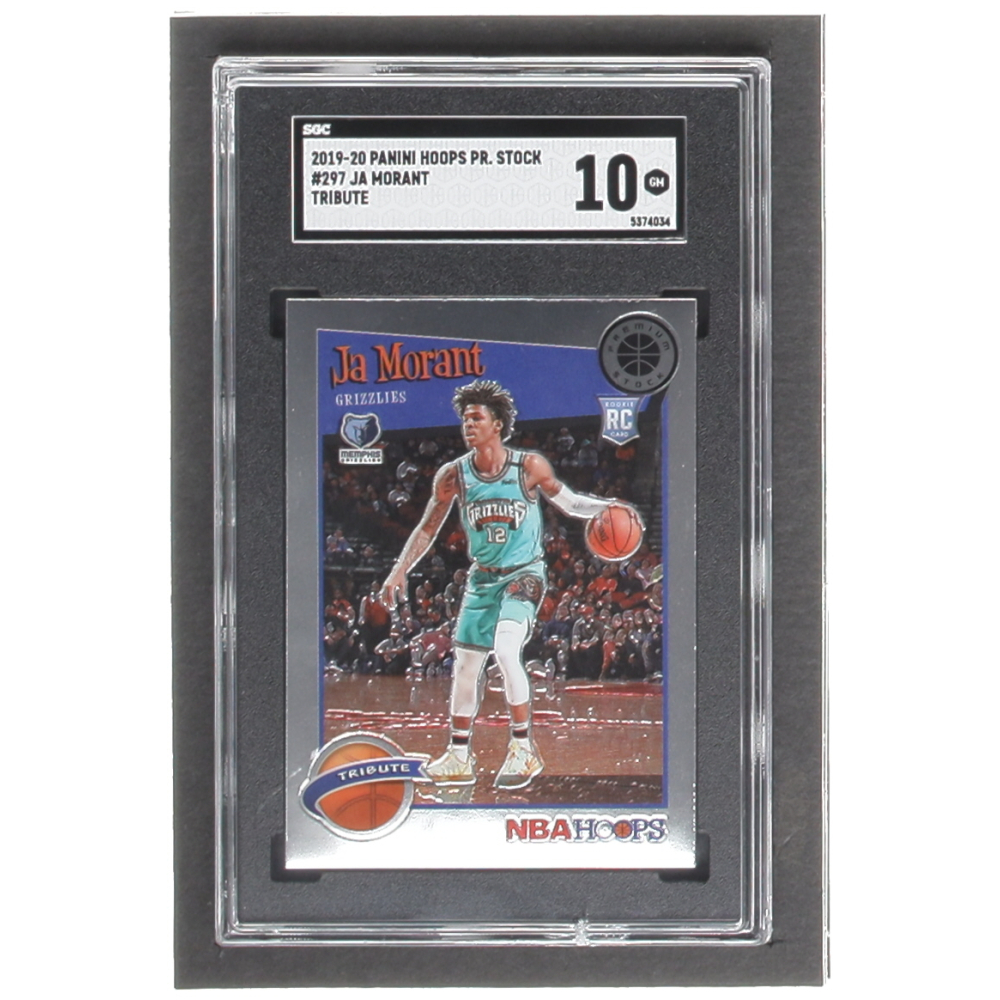 Ja Morant 2019-20 Hoops Premium Stock #297 RC (SGC 10) | Pristine Auction