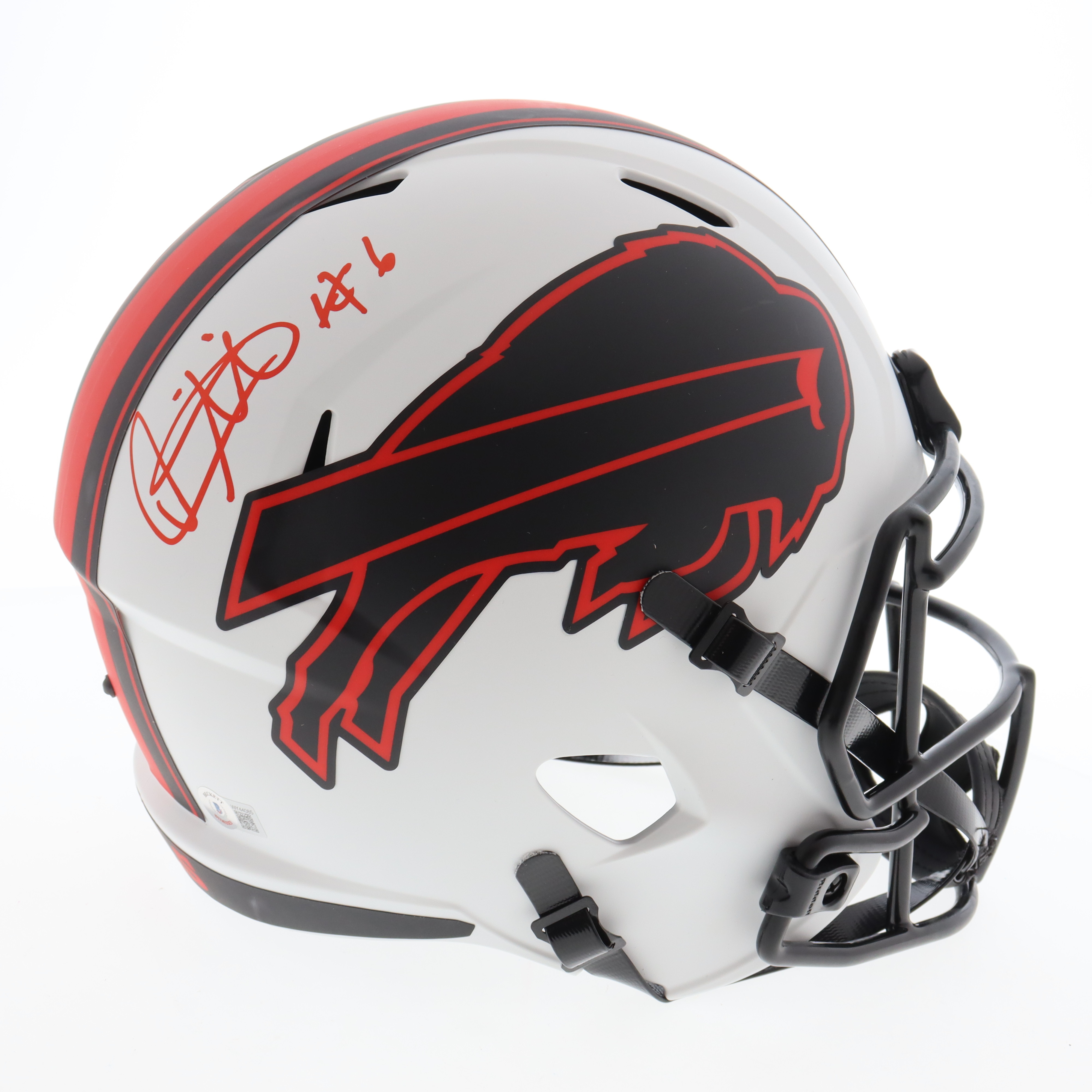Isaiah McKenzie Signed Bills Full-Size Lunar Eclipse Alternate Speed Helmet (Beckett) at PristineAuction.com Isaiah McKenzie Signed Bills Full-Size Lunar Eclipse Alternate Speed Helmet (Beckett) at PristineAuction.com