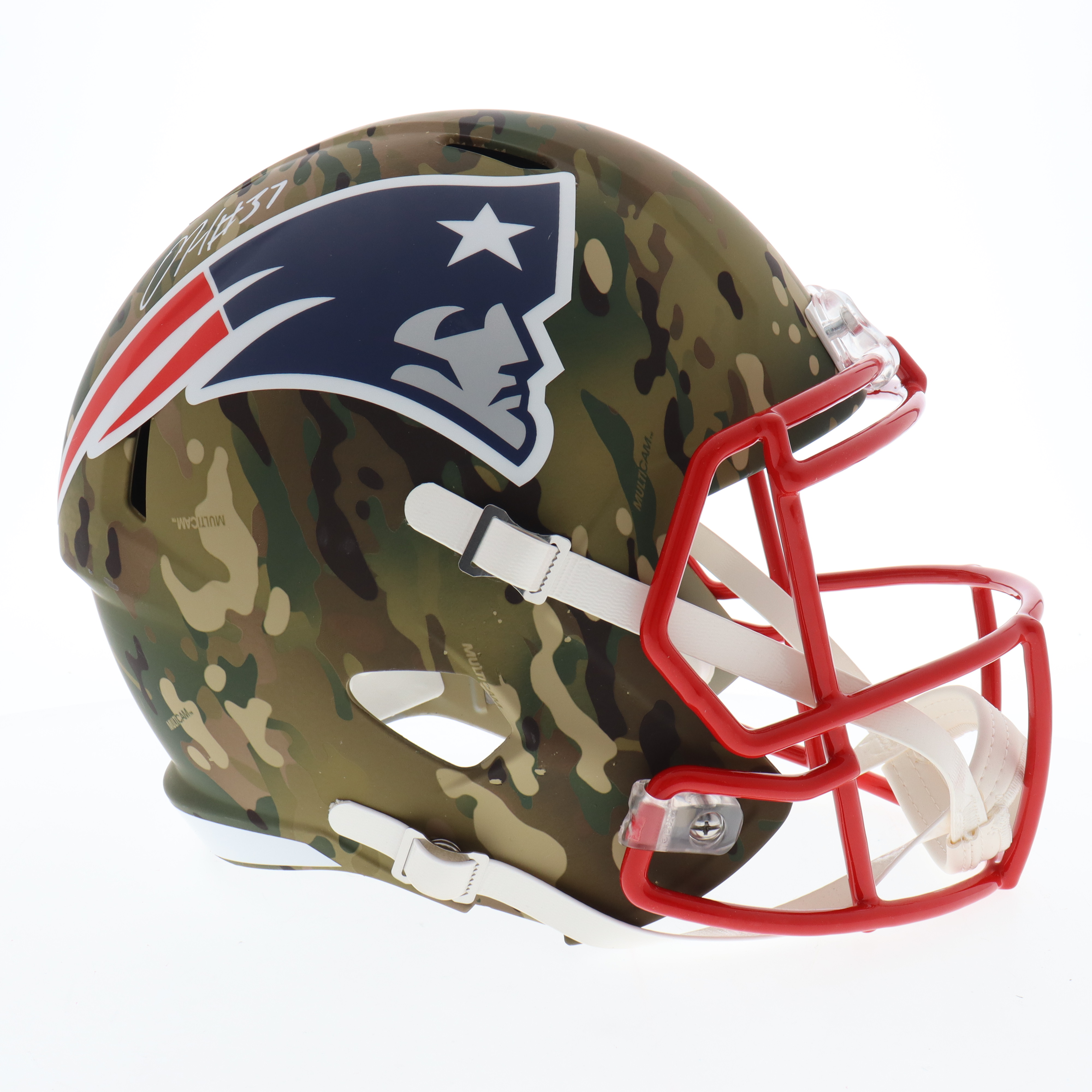 Damien Harris Signed Patriots Full-Size Camo Alternate Speed Helmet (Beckett) at PristineAuction.com Damien Harris Signed Patriots Full-Size Camo Alternate Speed Helmet (Beckett) at PristineAuction.com