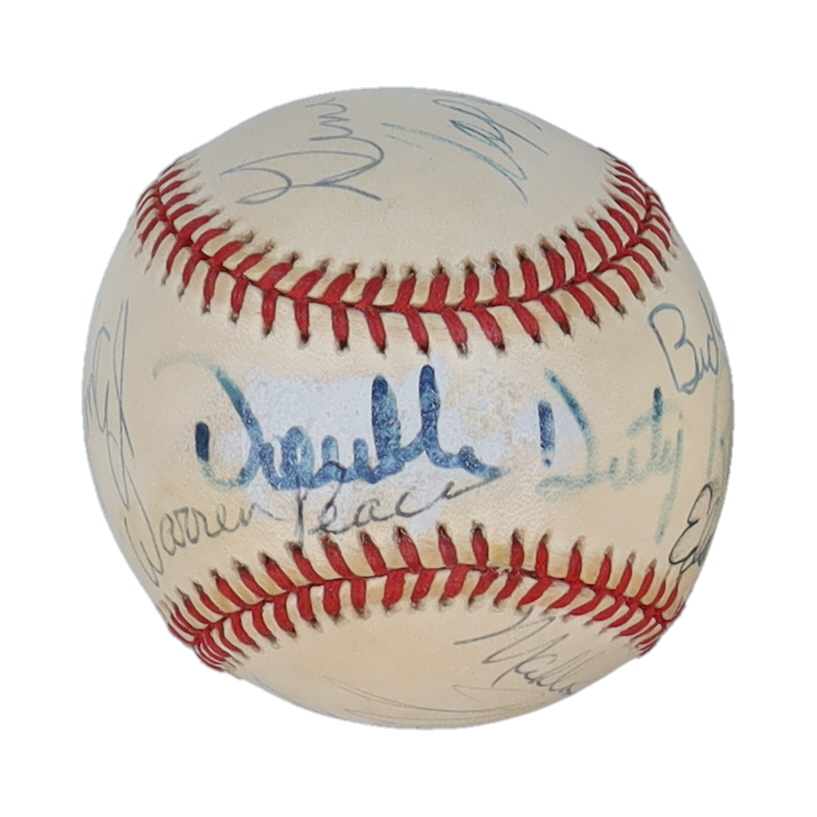 OAL Baseball Signed by (11) with Monte Irvin, Max Manning, Buck Leonard (JSA) at PristineAuction.com OAL Baseball Signed by (11) with Monte Irvin, Max Manning, Buck Leonard (JSA) at PristineAuction.com