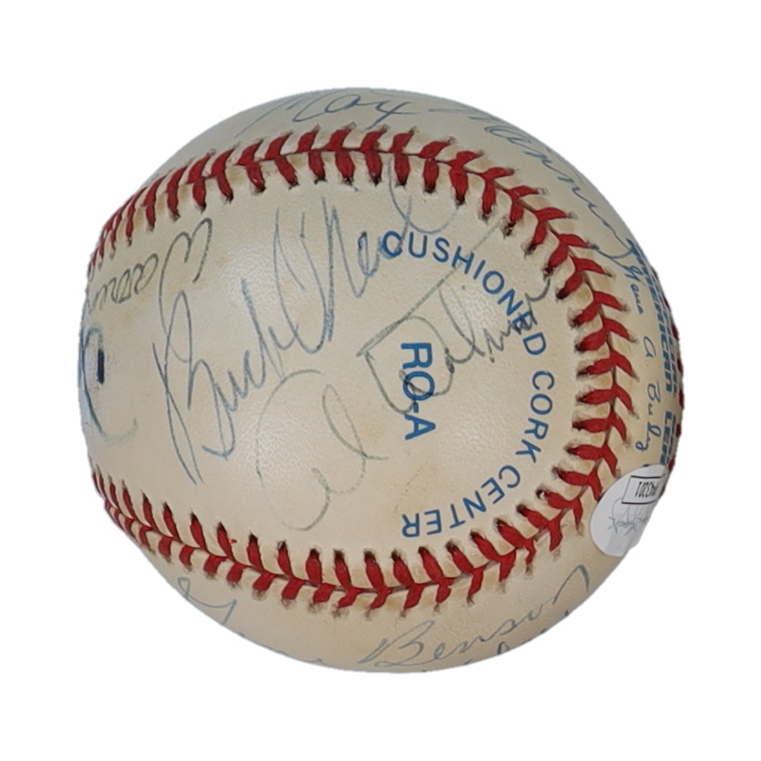 OAL Baseball Signed by (11) with Monte Irvin, Max Manning, Buck Leonard (JSA) at PristineAuction.com OAL Baseball Signed by (11) with Monte Irvin, Max Manning, Buck Leonard (JSA) at PristineAuction.com