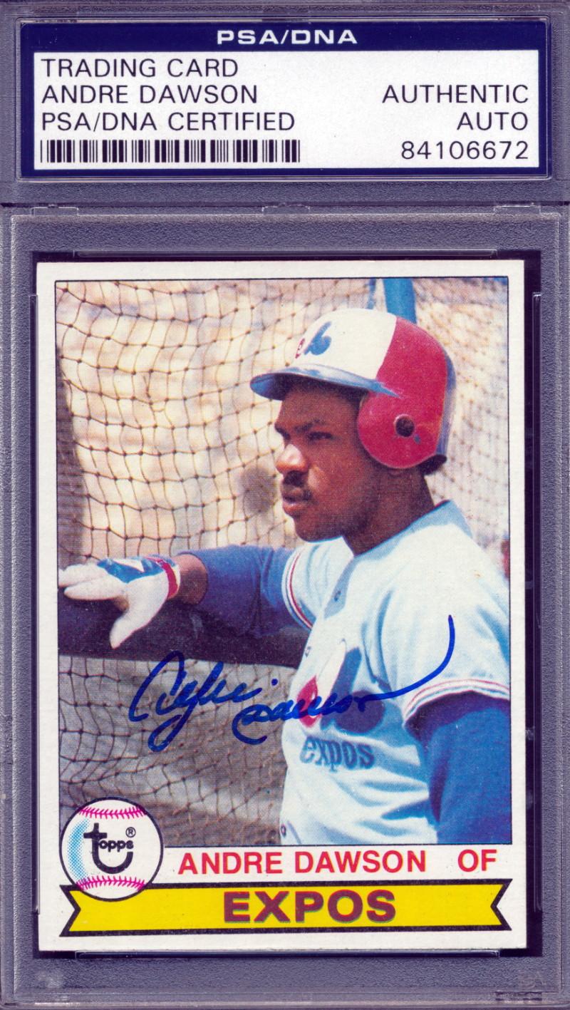 Andre Dawson Signed 1979 Topps #348 (PSA) at PristineAuction.com Andre Dawson Signed 1979 Topps #348 (PSA) at PristineAuction.com