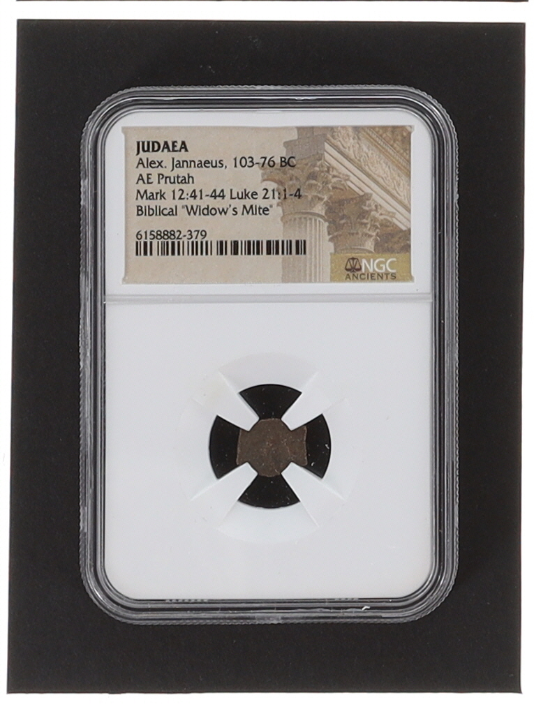 103-76 BC Judaea Biblical "Widow's Mite" (NGC) at PristineAuction.com 103-76 BC Judaea Biblical "Widow's Mite" (NGC) at PristineAuction.com