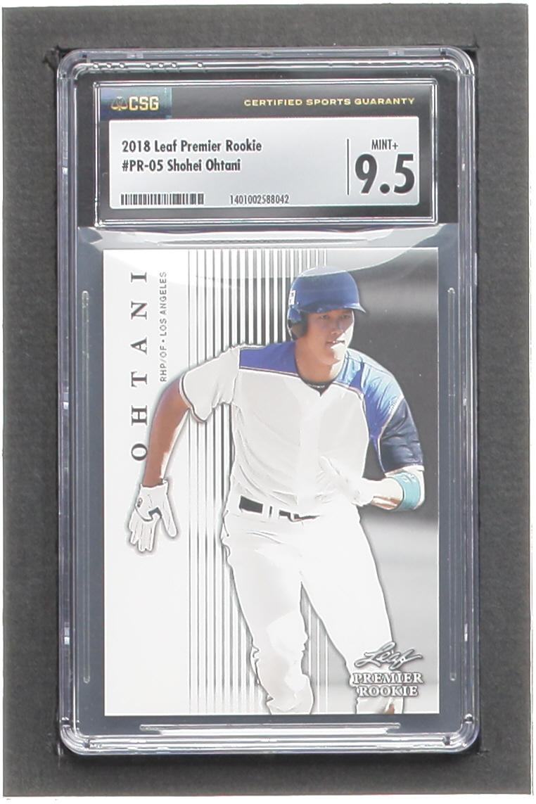 Shohei Ohtani 2018 Leaf Premier Rookies #PR05 (CSG 9.5) at PristineAuction.com Shohei Ohtani 2018 Leaf Premier Rookies #PR05 (CSG 9.5) at PristineAuction.com