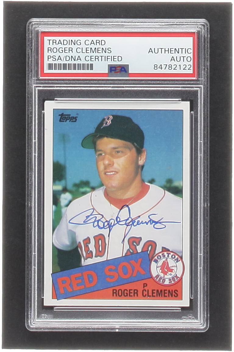 Roger Clemens Signed 1985 Topps #181 RC (PSA) at PristineAuction.com Roger Clemens Signed 1985 Topps #181 RC (PSA) at PristineAuction.com