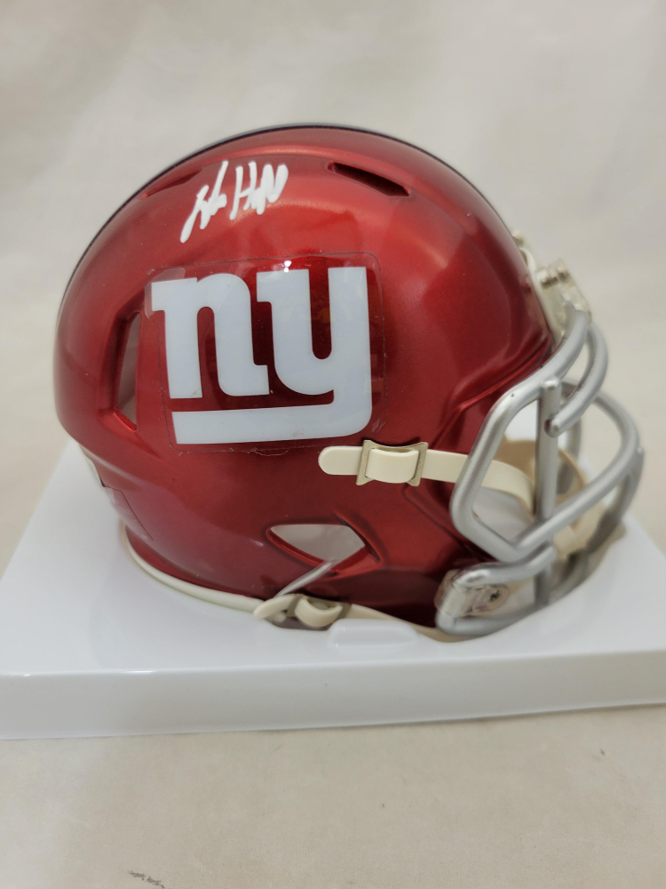 Jalin Hyatt Signed Giants Flash Alternate Speed Mini Helmet (Beckett) at PristineAuction.com Jalin Hyatt Signed Giants Flash Alternate Speed Mini Helmet (Beckett) at PristineAuction.com