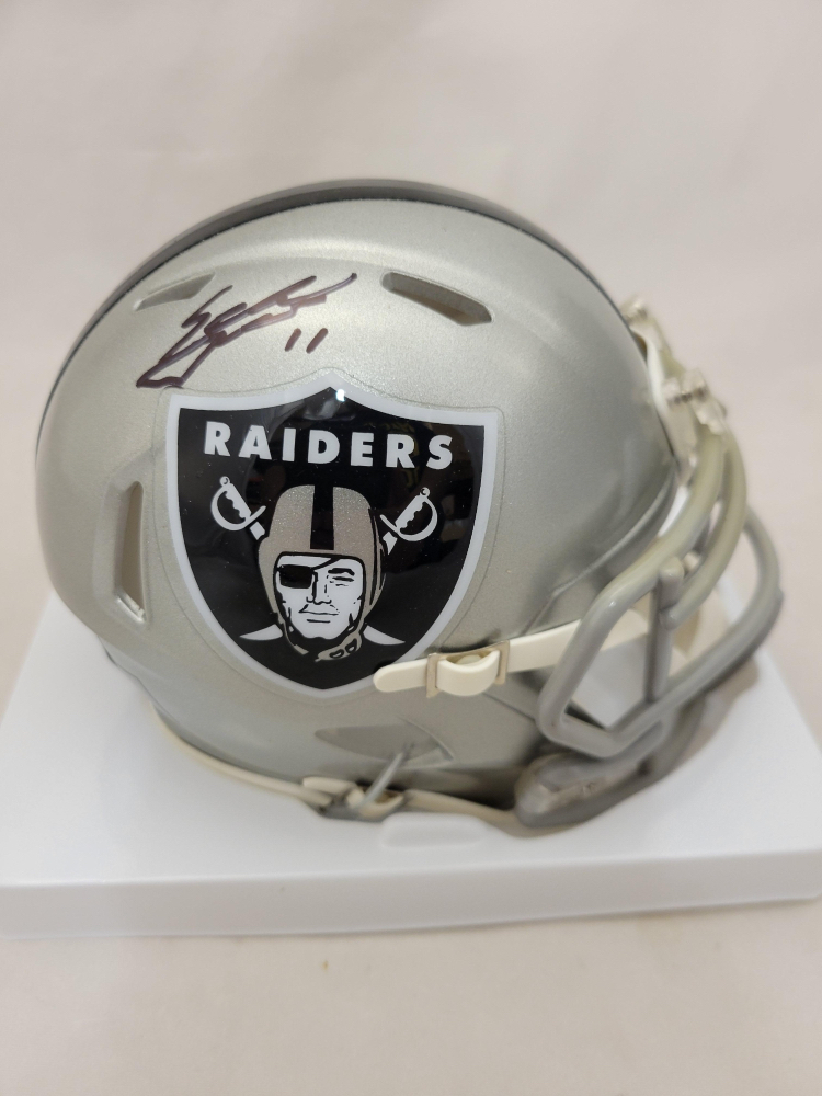 Sebastian Janikowski Signed Oakland Raiders Flash Alternate Speed Mini Helmet (Beckett) at PristineAuction.com Sebastian Janikowski Signed Oakland Raiders Flash Alternate Speed Mini Helmet (Beckett) at PristineAuction.com
