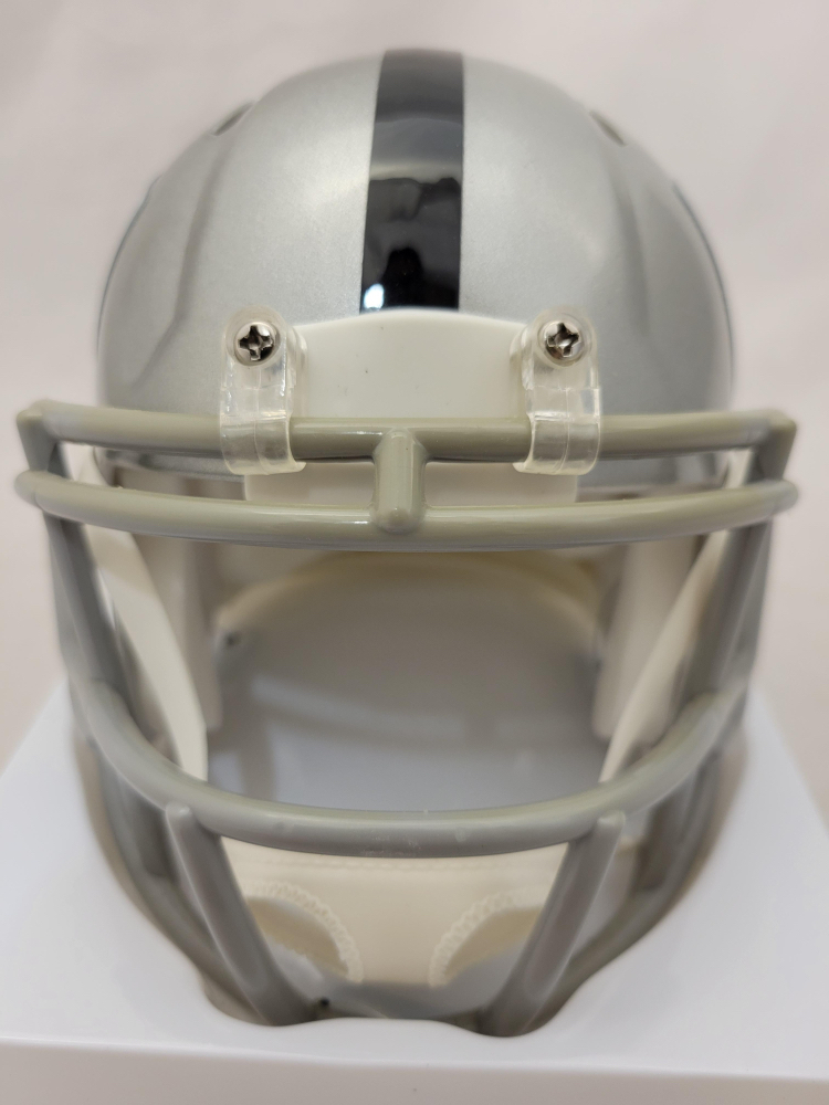 Sebastian Janikowski Signed Oakland Raiders Flash Alternate Speed Mini Helmet (Beckett) at PristineAuction.com Sebastian Janikowski Signed Oakland Raiders Flash Alternate Speed Mini Helmet (Beckett) at PristineAuction.com