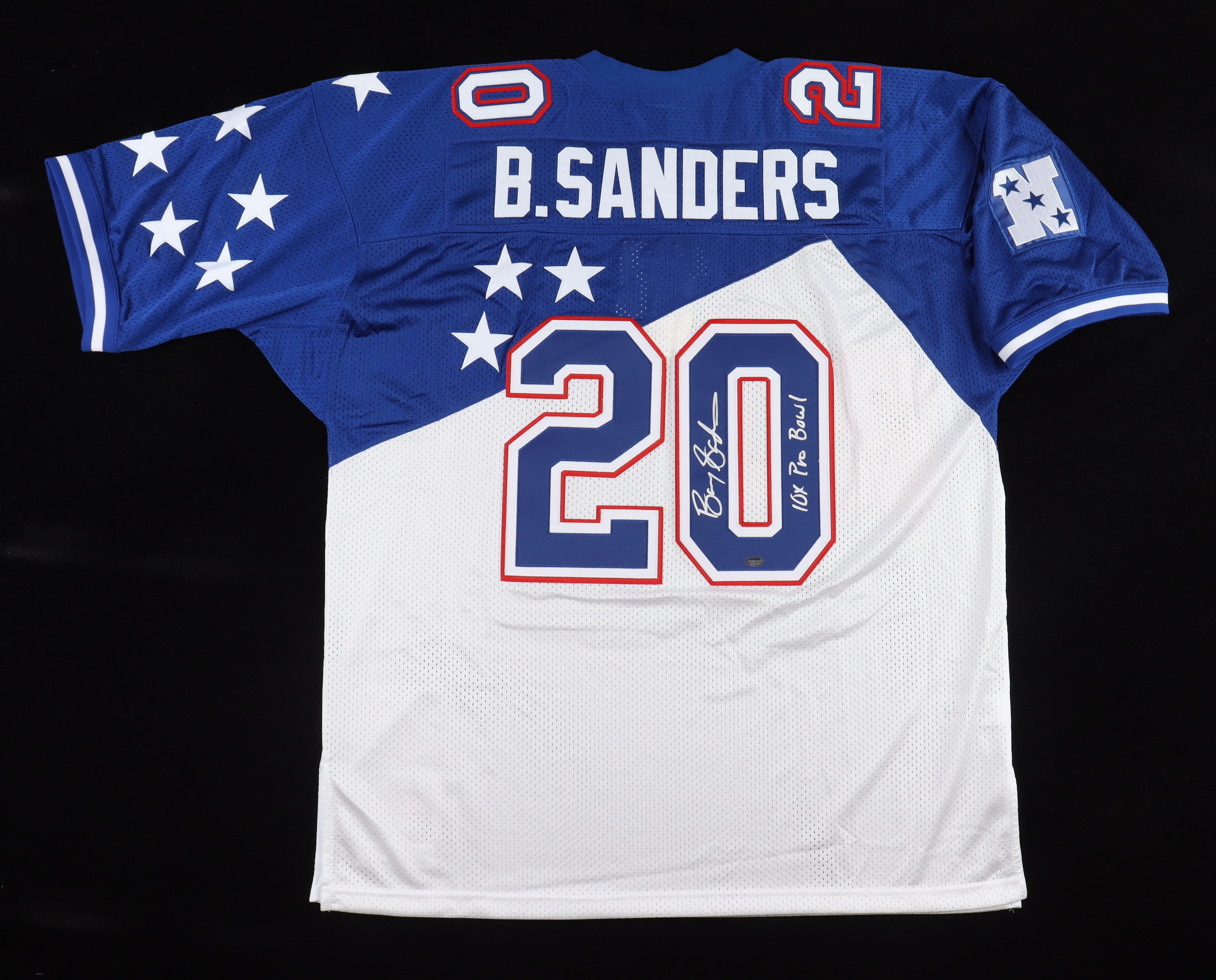 Barry Sanders Signed Pro Bowl Jersey Inscribed "10x Pro Bowl" (Schwartz) at PristineAuction.com Barry Sanders Signed Pro Bowl Jersey Inscribed "10x Pro Bowl" (Schwartz) at PristineAuction.com