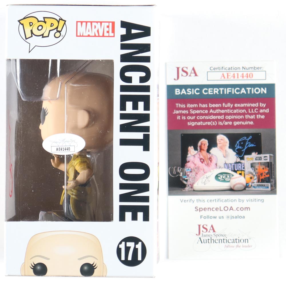 Tilda Swinton Signed "Doctor Strange" #171 Ancient One Funko Pop! Figure (JSA) at PristineAuction.com Tilda Swinton Signed "Doctor Strange" #171 Ancient One Funko Pop! Figure (JSA) at PristineAuction.com