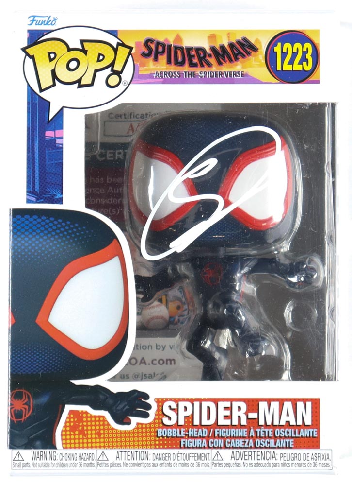 Shameik Moore Signed "Spider-Man: Across The Spider-Verse" #1223 Spider-Man Funko Pop! Vinyl Figure (JSA) at PristineAuction.com Shameik Moore Signed "Spider-Man: Across The Spider-Verse" #1223 Spider-Man Funko Pop! Vinyl Figure (JSA) at PristineAuction.com
