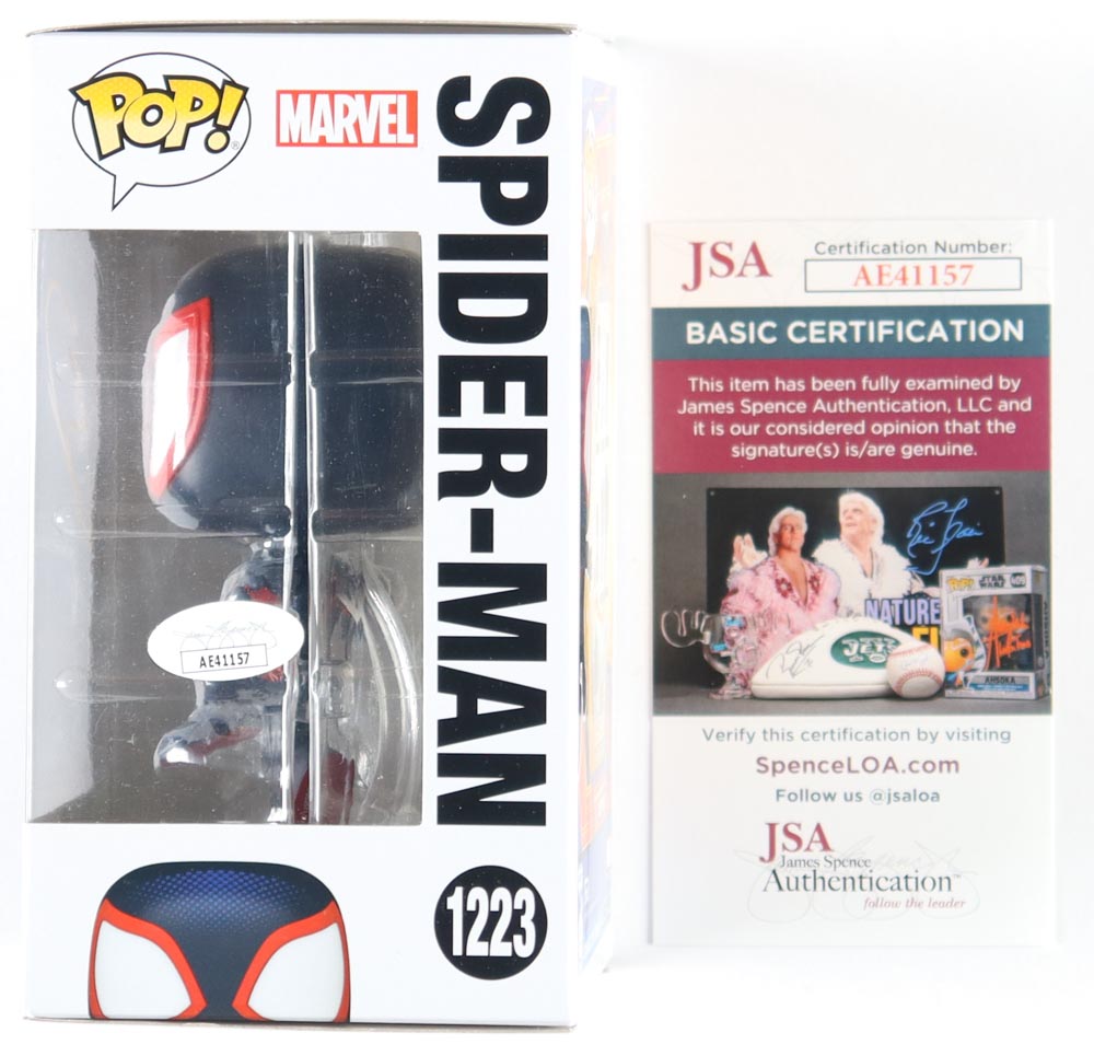 Shameik Moore Signed "Spider-Man: Across The Spider-Verse" #1223 Spider-Man Funko Pop! Vinyl Figure (JSA) at PristineAuction.com Shameik Moore Signed "Spider-Man: Across The Spider-Verse" #1223 Spider-Man Funko Pop! Vinyl Figure (JSA) at PristineAuction.com