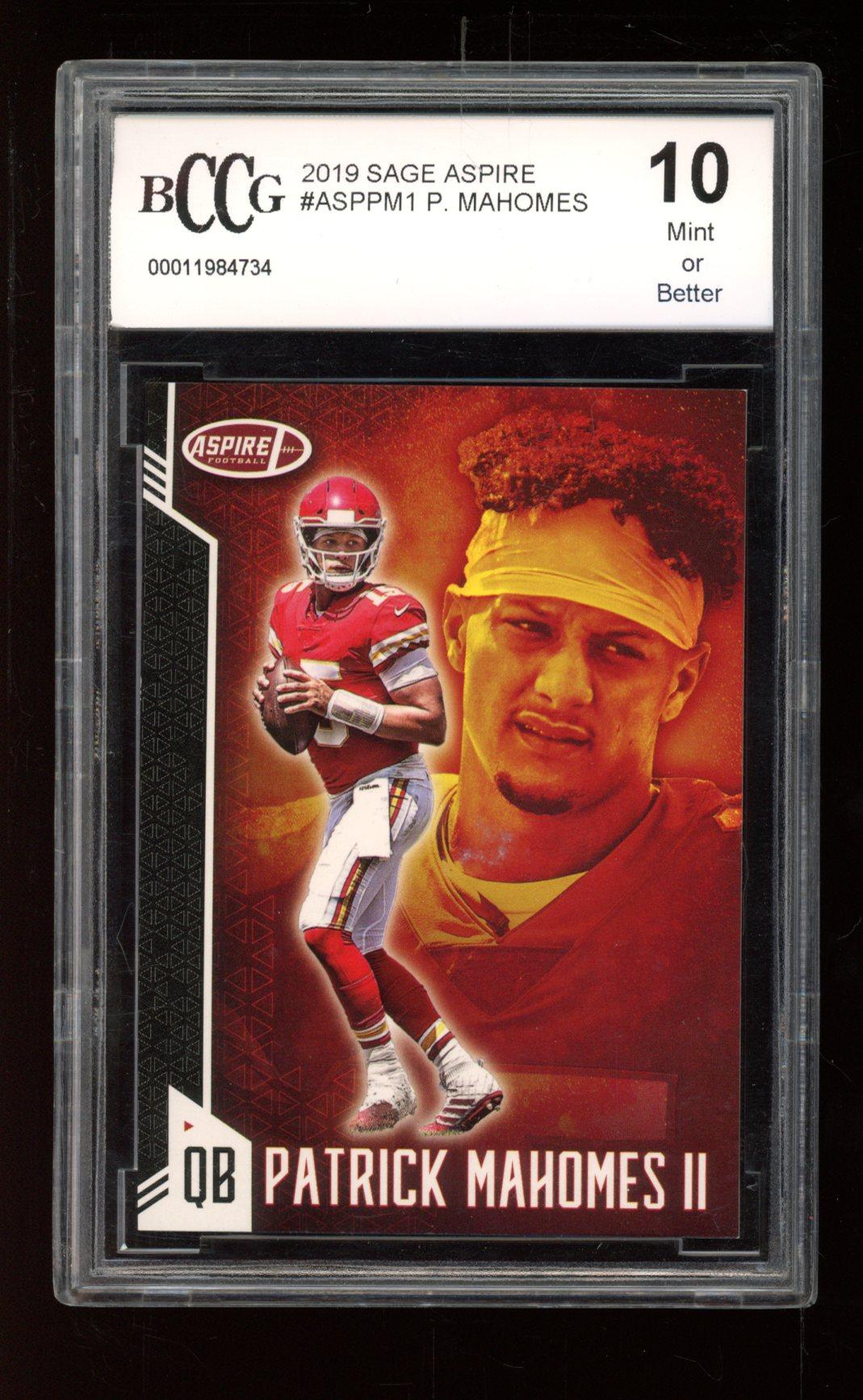Patrick Mahomes II 2019 SAGE Aspire #ASPPM1 (BCCG 10) at PristineAuction.com Patrick Mahomes II 2019 SAGE Aspire #ASPPM1 (BCCG 10) at PristineAuction.com