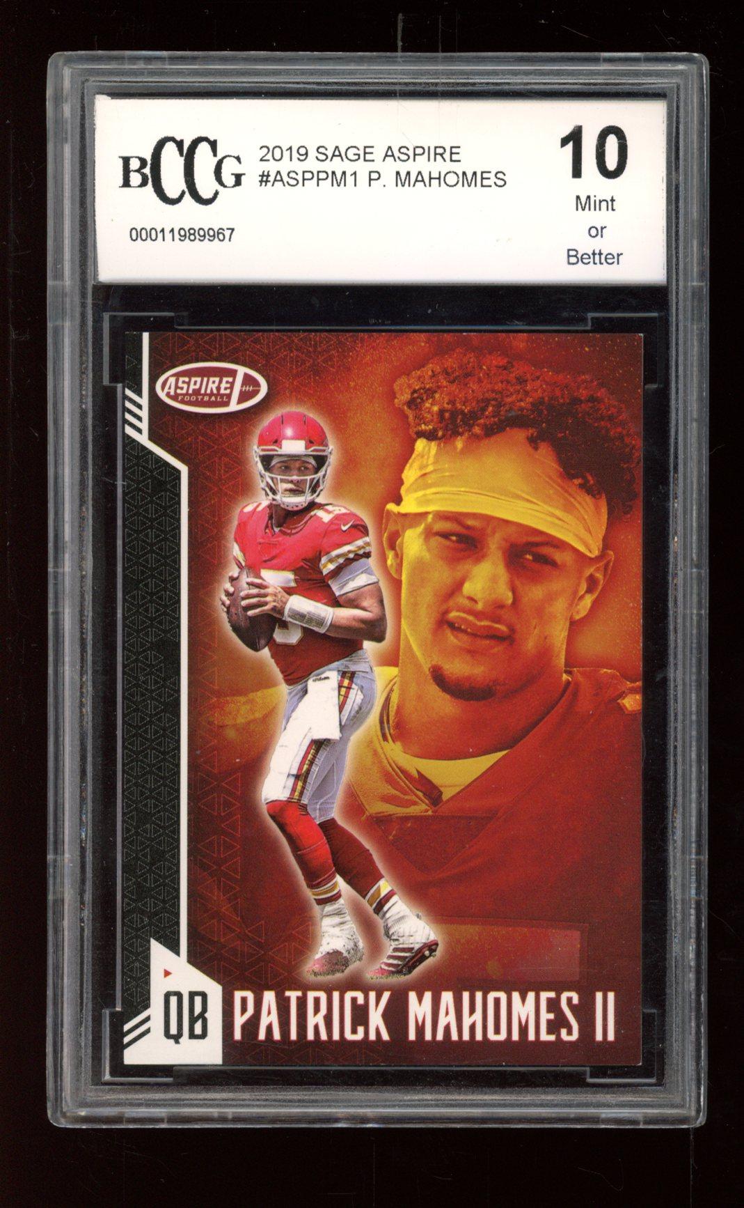 Patrick Mahomes II 2019 SAGE Aspire #ASPPM1 (BCCG 10) at PristineAuction.com Patrick Mahomes II 2019 SAGE Aspire #ASPPM1 (BCCG 10) at PristineAuction.com