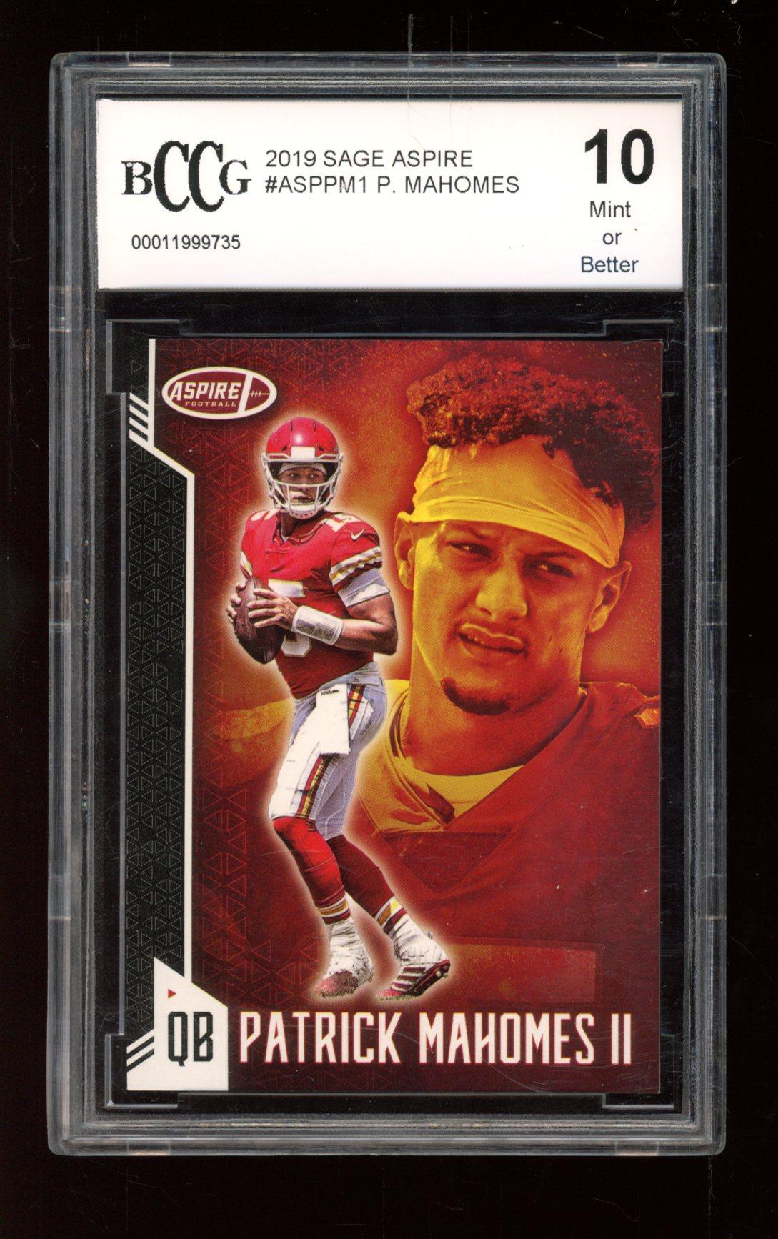 Patrick Mahomes II 2019 Sage Aspire #ASPPM1 (BCCG 10) at PristineAuction.com Patrick Mahomes II 2019 Sage Aspire #ASPPM1 (BCCG 10) at PristineAuction.com