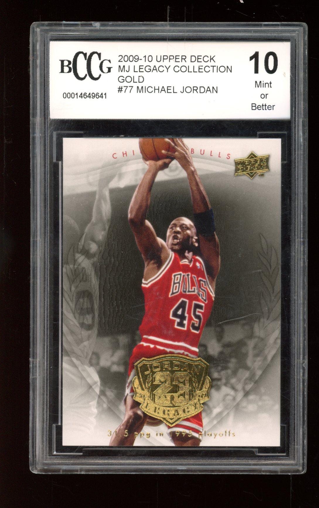 Michael Jordan 2009-10 Upper Deck Michael Jordan Legacy Collection Gold #77 (BCCG 10) at PristineAuction.com Michael Jordan 2009-10 Upper Deck Michael Jordan Legacy Collection Gold #77 (BCCG 10) at PristineAuction.com