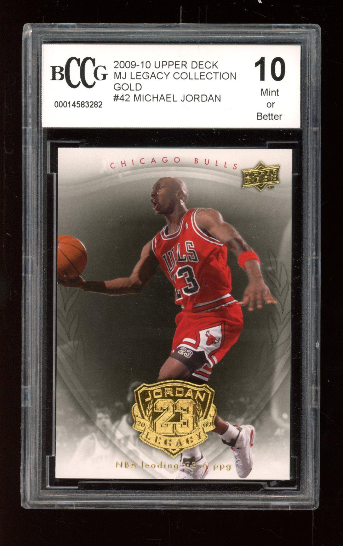 Michael Jordan 2009-10 Upper Deck Michael Jordan Legacy Collection Gold #42 (BCCG 10) at PristineAuction.com Michael Jordan 2009-10 Upper Deck Michael Jordan Legacy Collection Gold #42 (BCCG 10) at PristineAuction.com