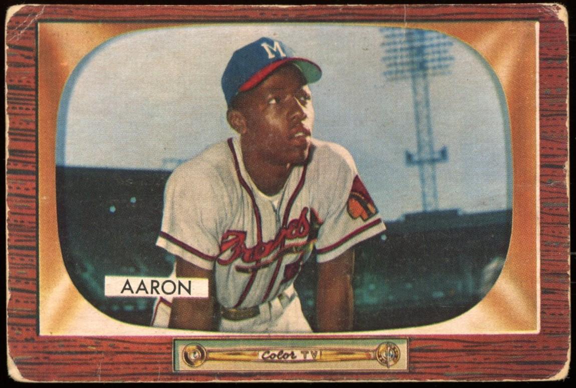 Hank Aaron 1955 Bowman #179 at PristineAuction.com Hank Aaron 1955 Bowman #179 at PristineAuction.com