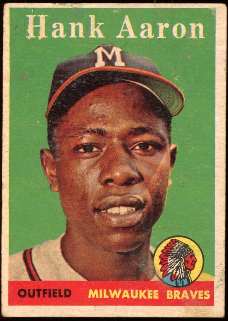 Hank Aaron 1958 Topps #30 at PristineAuction.com Hank Aaron 1958 Topps #30 at PristineAuction.com