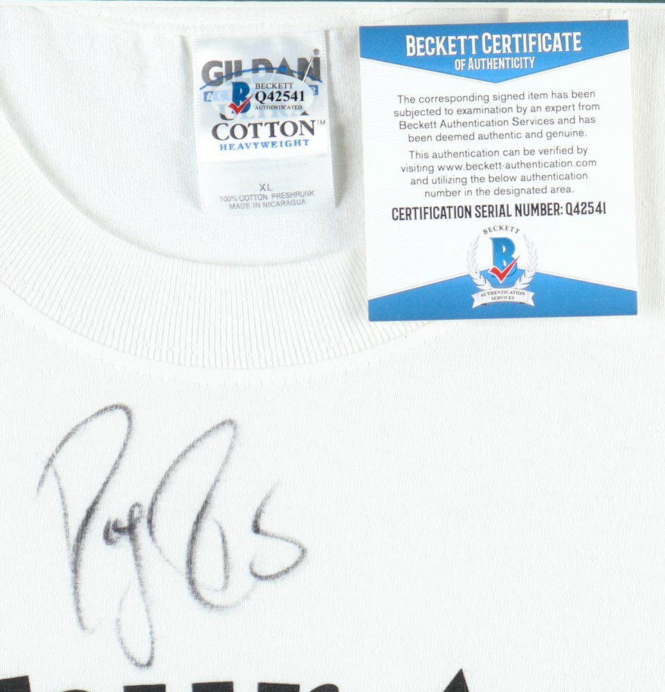 Roger Federer Signed Custom Framed Arthur Ashe Endowment T-Shirt (Beckett) at PristineAuction.com Roger Federer Signed Custom Framed Arthur Ashe Endowment T-Shirt (Beckett) at PristineAuction.com
