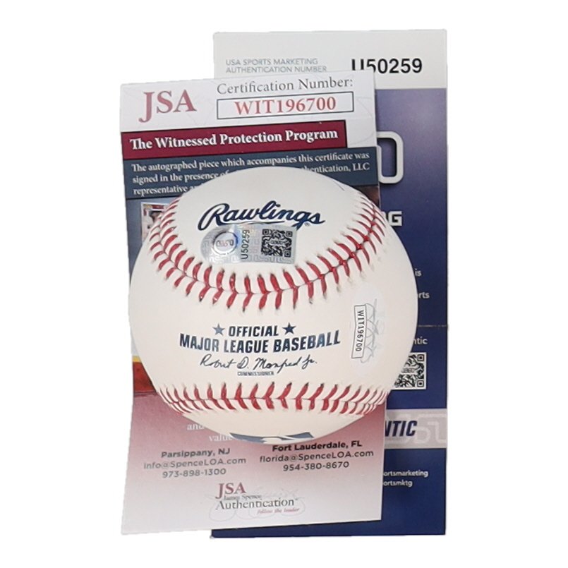 Ronald Acuna Jr. Signed OML Baseball (JSA & USA SM) at PristineAuction.com Ronald Acuna Jr. Signed OML Baseball (JSA & USA SM) at PristineAuction.com