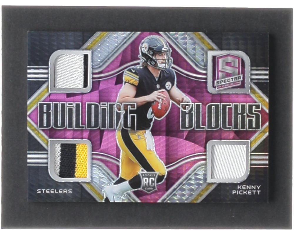 Kenny Pickett 2022 Panini Spectra Building Blocks Materials Neon Pink