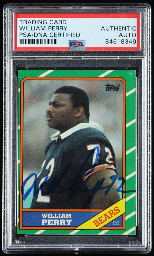 William Perry Signed 1986 Topps #20 RC (PSA) at PristineAuction.com William Perry Signed 1986 Topps #20 RC (PSA) at PristineAuction.com