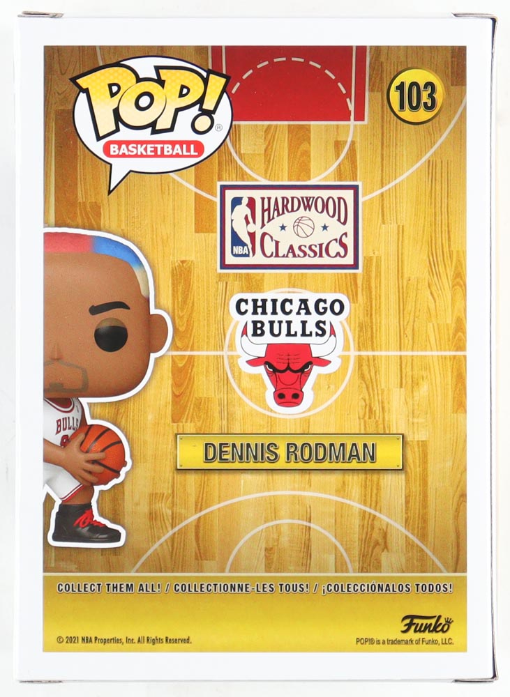 Dennis Rodman Signed Bulls #103 Funko Pop! Vinyl Figure (JSA & Rodman) at PristineAuction.com Dennis Rodman Signed Bulls #103 Funko Pop! Vinyl Figure (JSA & Rodman) at PristineAuction.com