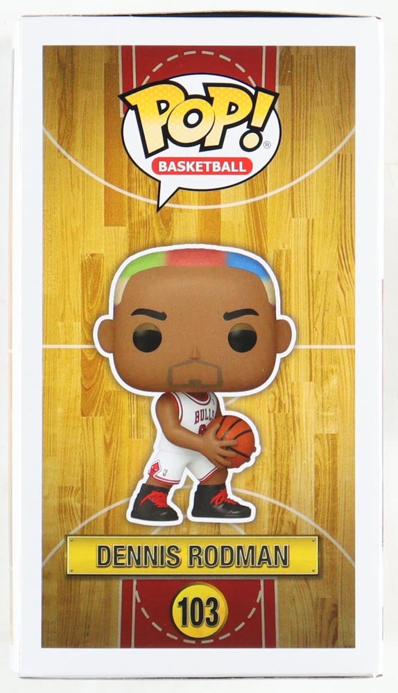 Dennis Rodman Signed Bulls #103 Funko Pop! Vinyl Figure (JSA & Rodman) at PristineAuction.com Dennis Rodman Signed Bulls #103 Funko Pop! Vinyl Figure (JSA & Rodman) at PristineAuction.com