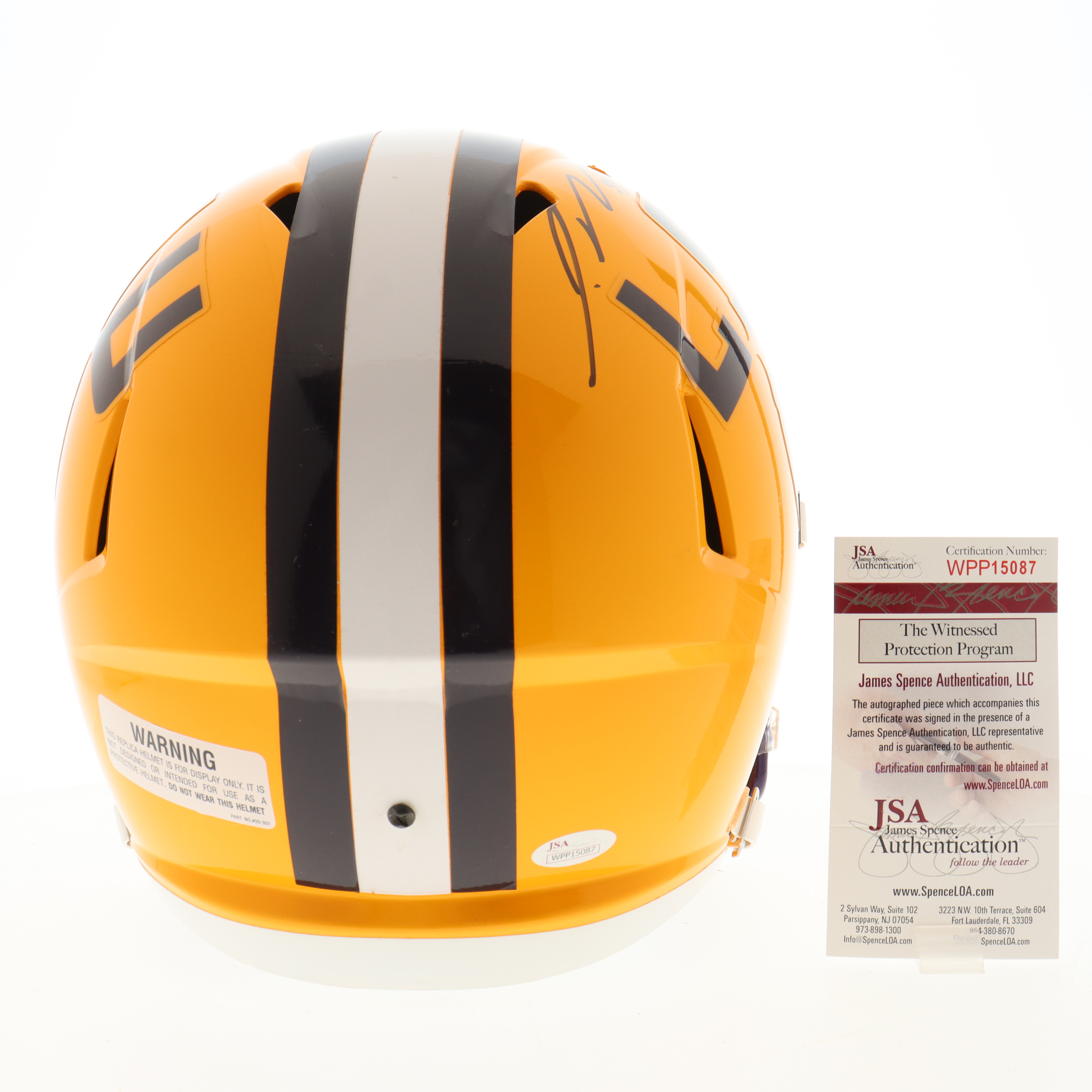 Jamal Adams Signed LSU Tigers Full-Size Speed Helmet (JSA) at PristineAuction.com Jamal Adams Signed LSU Tigers Full-Size Speed Helmet (JSA) at PristineAuction.com