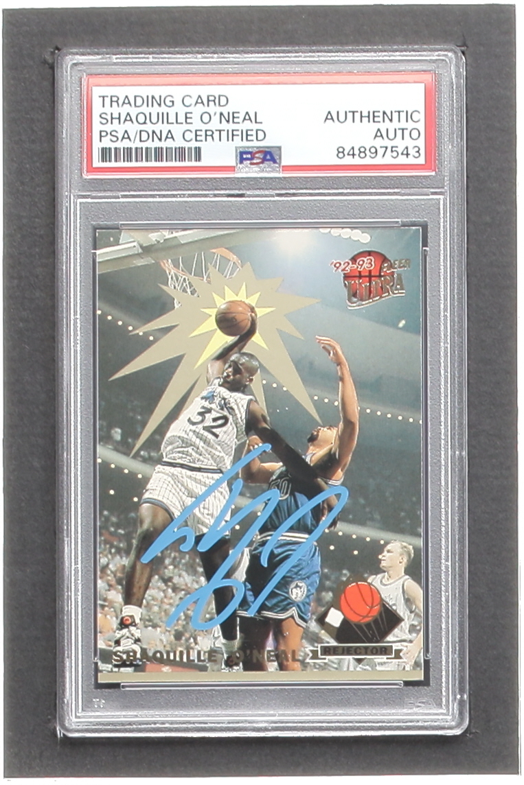 Shaquille O'Neal Signed 1992-93 Ultra Rejectors #4 (PSA) at PristineAuction.com Shaquille O'Neal Signed 1992-93 Ultra Rejectors #4 (PSA) at PristineAuction.com