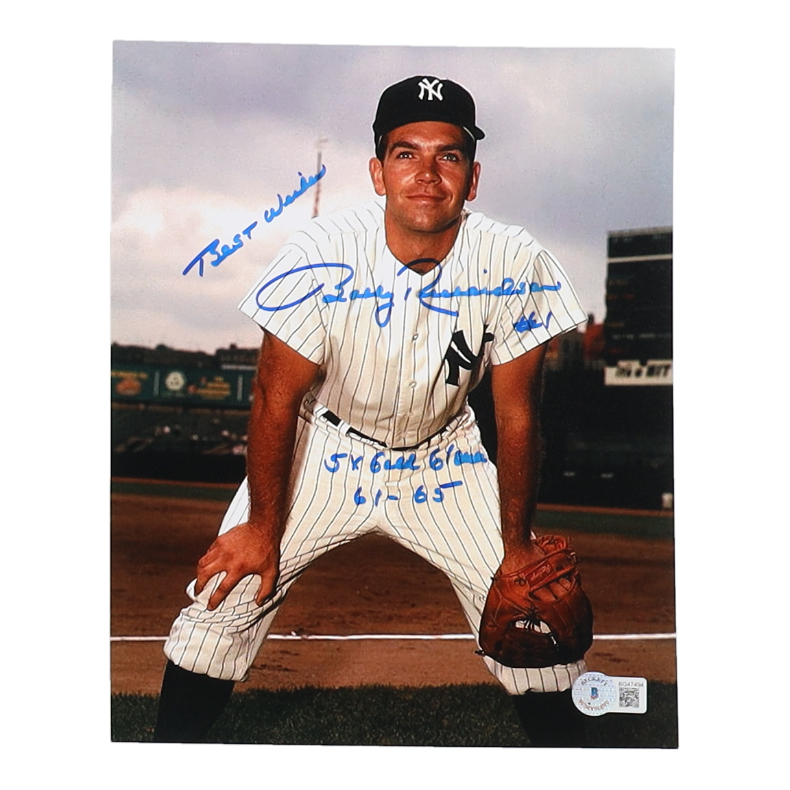 Bobby Richardson Signed Yankees 8x10 Photo Inscribed "Best Wishes", "5x Gold Glove" & "61-65" (Beckett) at PristineAuction.com Bobby Richardson Signed Yankees 8x10 Photo Inscribed "Best Wishes", "5x Gold Glove" & "61-65" (Beckett) at PristineAuction.com