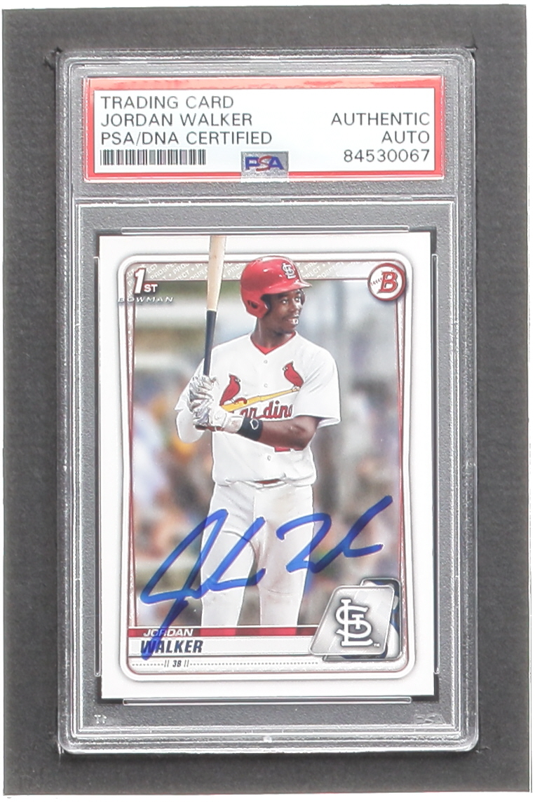 Jordan Walker Signed 2020 Bowman Draft #BD57 (PSA) at PristineAuction.com Jordan Walker Signed 2020 Bowman Draft #BD57 (PSA) at PristineAuction.com
