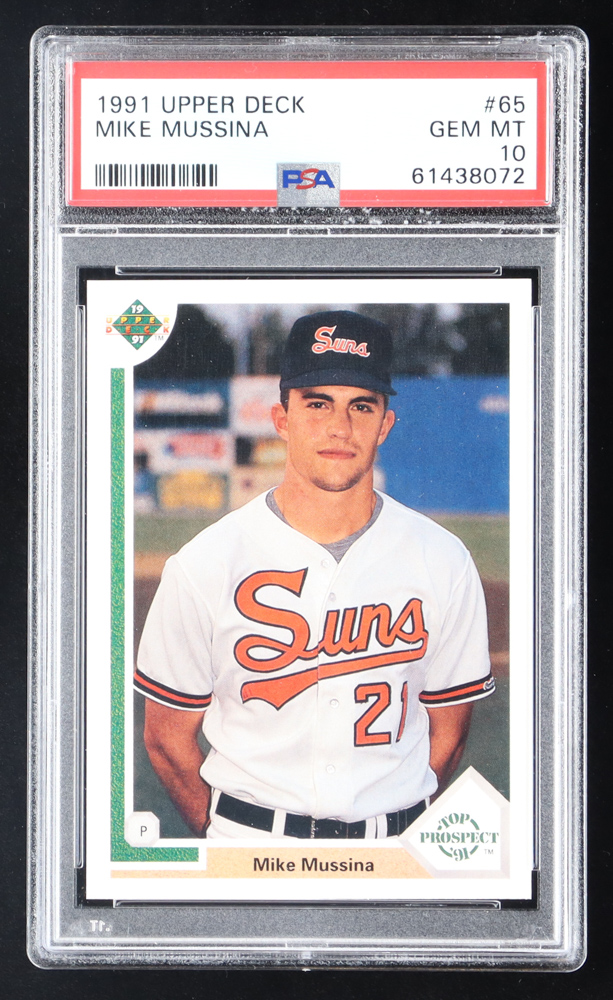 Mike Mussina 1991 Upper Deck #65 RC (PSA 10) at PristineAuction.com Mike Mussina 1991 Upper Deck #65 RC (PSA 10) at PristineAuction.com