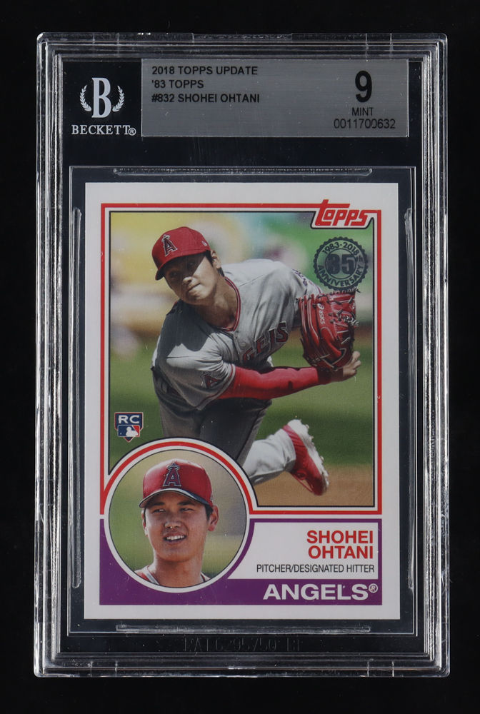 Shohei Ohtani 2018 Topps Update '83 Topps #832 RC (BGS 9) at PristineAuction.com Shohei Ohtani 2018 Topps Update '83 Topps #832 RC (BGS 9) at PristineAuction.com