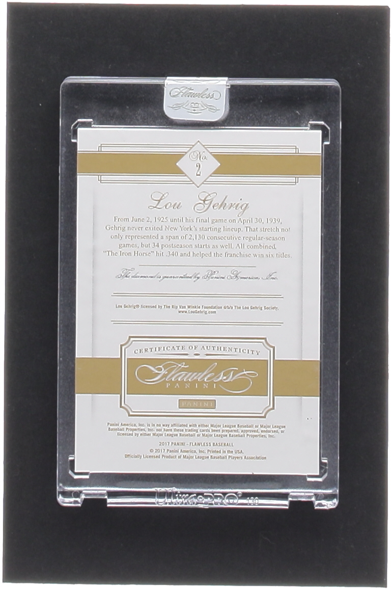 Lou Gehrig 2017 Panini Flawless #2 #17/20 at PristineAuction.com Lou Gehrig 2017 Panini Flawless #2 #17/20 at PristineAuction.com
