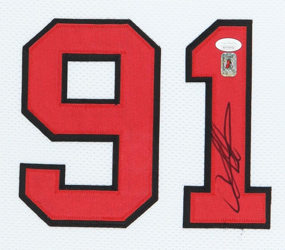Dennis Rodman Signed Custom Framed Jersey Display (JSA & Rodman) at PristineAuction.com Dennis Rodman Signed Custom Framed Jersey Display (JSA & Rodman) at PristineAuction.com