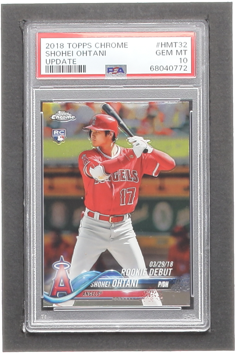 Shohei Ohtani 2018 Topps Chrome Update #HMT32 RD RC (PSA 10) at PristineAuction.com Shohei Ohtani 2018 Topps Chrome Update #HMT32 RD RC (PSA 10) at PristineAuction.com