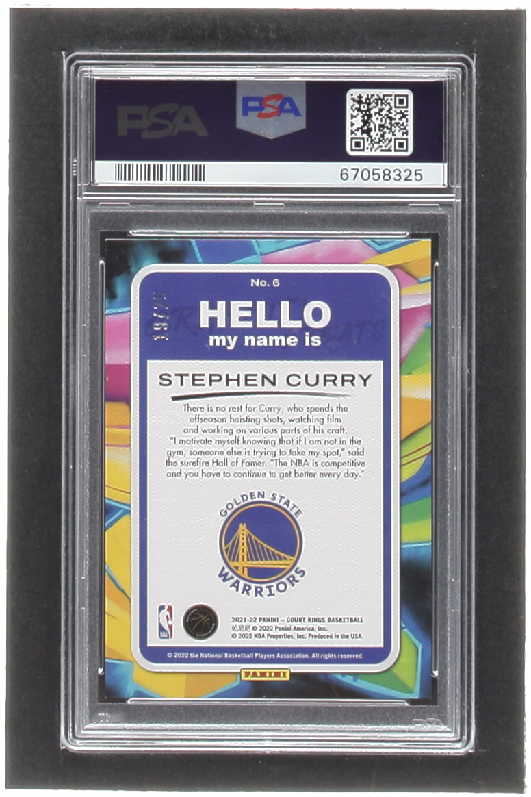 Stephen Curry 2021-22 Court Kings Graffiti Greats Sapphire #6 #19/25 (PSA 8) at PristineAuction.com Stephen Curry 2021-22 Court Kings Graffiti Greats Sapphire #6 #19/25 (PSA 8) at PristineAuction.com