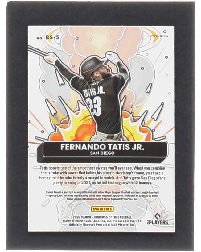 Fernando Tatis Jr. 2022 Donruss Optic Bomb Squad Holo #5 at PristineAuction.com Fernando Tatis Jr. 2022 Donruss Optic Bomb Squad Holo #5 at PristineAuction.com