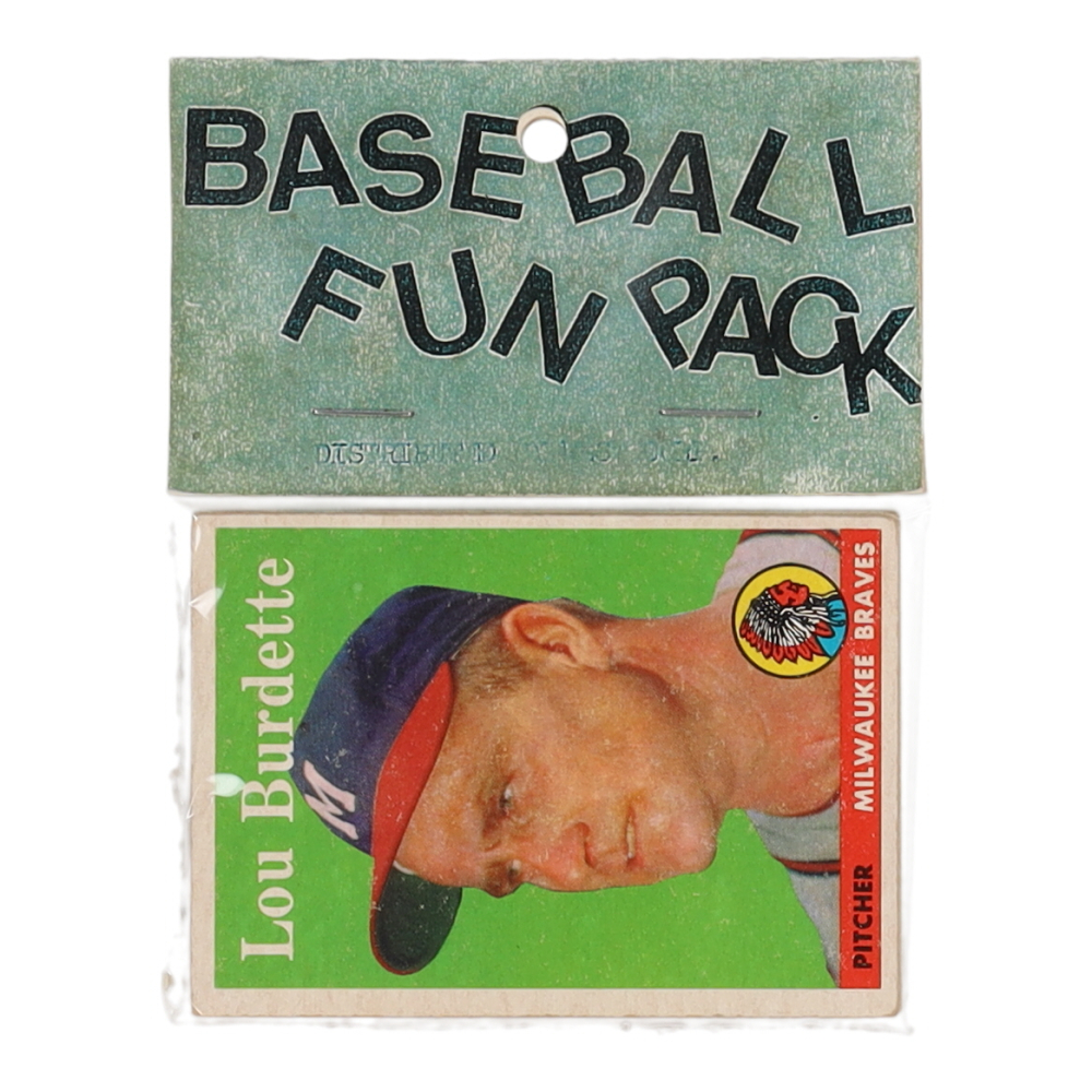 1958 Topps Baseball Fun Pack with (10) Cards Pristine Auction